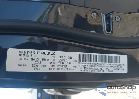 2010 Dodge Journey Sxt z USA, uszkodzony, nr VIN 3D4PG5FVXAT200305